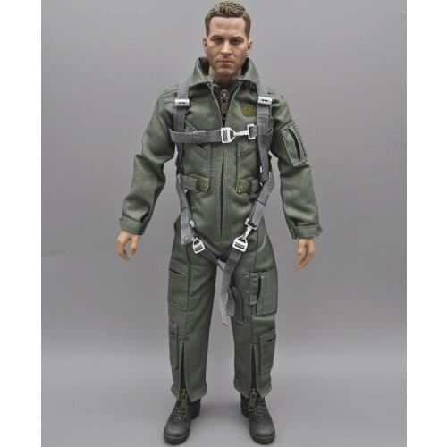 DML 1/6th Soldier Modern USA Air Force Pilot Army Green One-piece Combat Chest Hanging Bag For Mostly Doll Figures