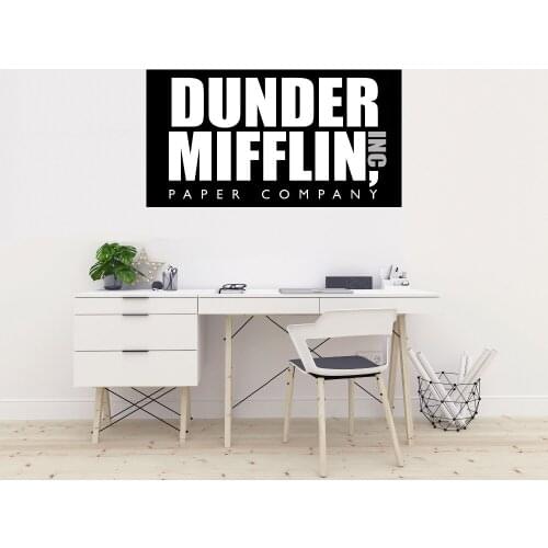 Dunder Mifflin Paper Company Logo- The Office -Wall Decal Vinyl Sticker for Home Interior Decoration Car Laptop Home Decor ZX599