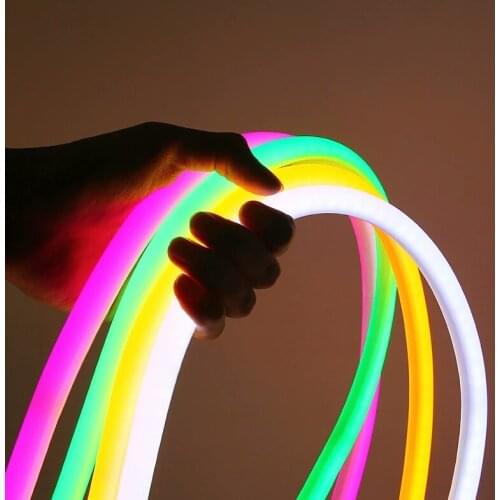 Round Led Neon Flexible Tube Waterproof IP68 Rope 220v 230v 240v 2835 Strip Light Tape 360 Degree Warm White Red Green Blue