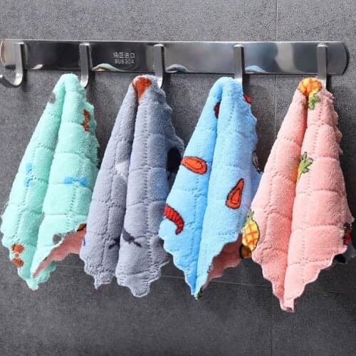 Kitchen Anti-grease Cleaning Cloth Super Absorbent Microfiber Kitchen Wiping Rags Household Washing Dish Cartoon Cleaning Towels