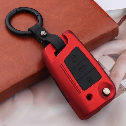 For Volkswagen VW Golf7 Mk7 Seat Ibiza Leon FR 2 Altea Aztec for Skoda Octavia Silicon Carbon Fiber ABS Matte Car Key Cover Case