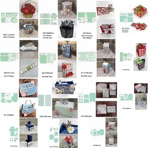 Metal Cutting Dies Flower Square Lace Embellishment Circle Frame Making Package Box Decoration Cards Scrapbook Craft New Stencil
