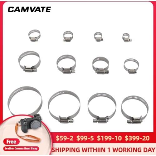 CAMVATE Multi-Purpose Worm Gear Hose Clamps Assortment Stainless Steel Adjustable 12 Assorted Sizes Clamping Range For Plumbing