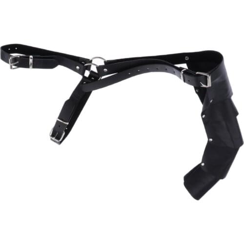 Mens PU Leather Body Chest Harness Belt Punk Cage Belt Buckle Adjustable