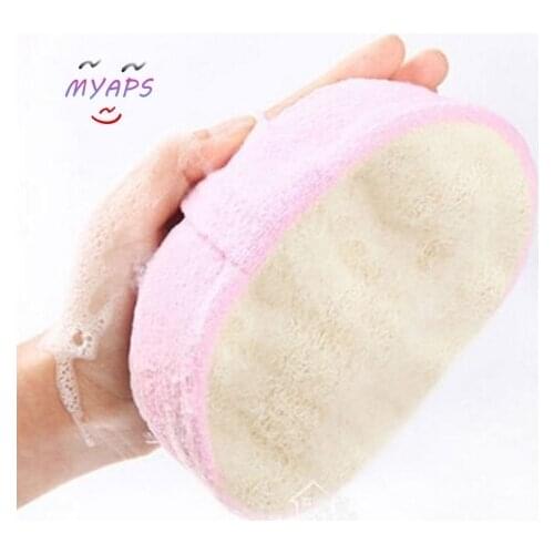 1 Pcs Soft Fresh Natural Loofah Luffa Sponge Shower Spa Body Scrubber Exfoliator Bathing Massage Brush Pad