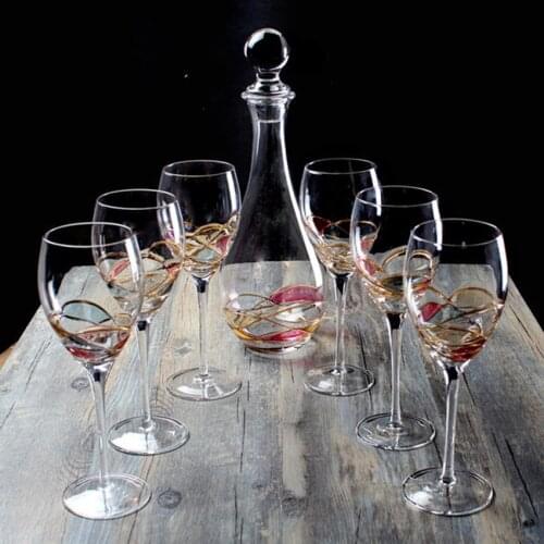 Creative Luxury Lead-free crystal Champagne Flutes Glass cup transparent goblet Party beer wine glass Drinking Ware