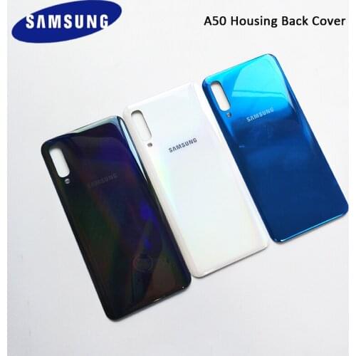 SAMSUNG Galaxy A50 Original Back Battery Cover Rear Door Housing Glass Panel Replacement Part For Galaxy A505F With Logo Sticker