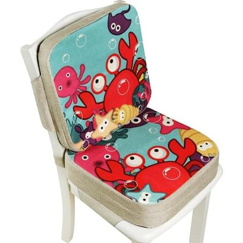 Baby Chair Cushion Booster Seat Cushion Children Increased Chair Pad Anti-Skid Waterproof Adjustable Baby Dining Chair Cushion