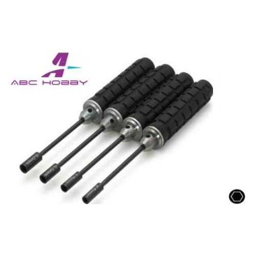 RC Silicone handleMetric Nut Socket Driver Tool 6.0mm black tip