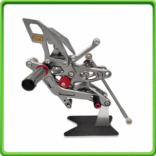 Adjustable Rearsets Rear set footrest foot pegs pedal for Yamaha R1 YZF-R1 2004 2005 2006 Gray