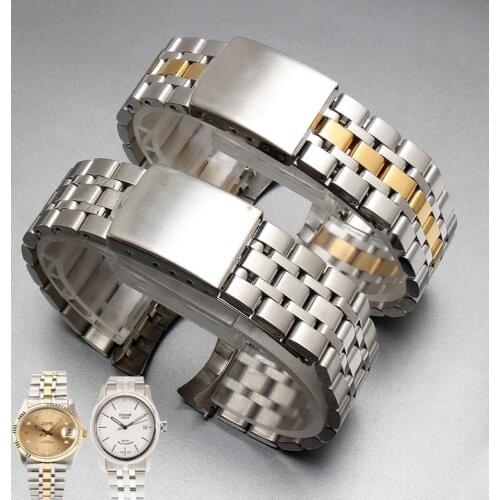 Watchband 13mm 17mm 20mm Stainless Steel Metal Watch Band Strap Bracelet Silver for Tudor