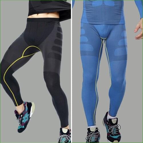 RP06M Mens Gym Running Quick Dry Fitness Pants Training Sport Long Leggings Tight Compression Pants