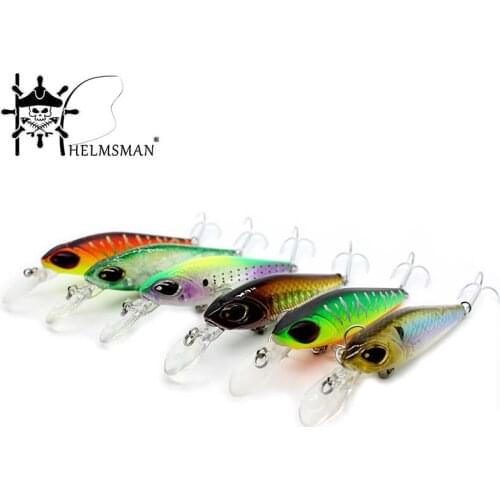 Minnow Fishing Lures 3D Eyes wobbler Super Quality 6 Colors 75mm 5.5g Hard Bait Crank Fishing lures Bass Fresh Salt water