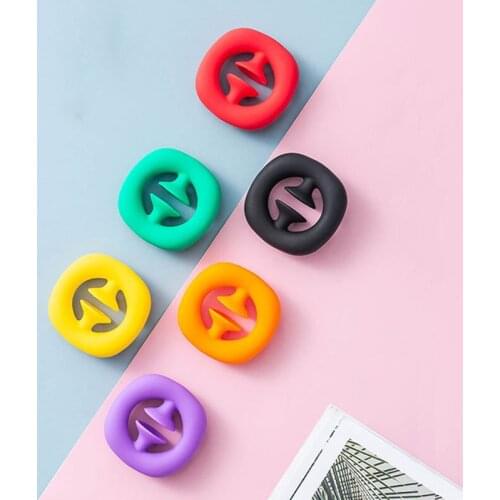 1Pcs Square Shape Hand Grip Stress Reliver Decompression Toys Cute Cartoon Adult/Kids Pure Color Silicone Anti-stress Toy