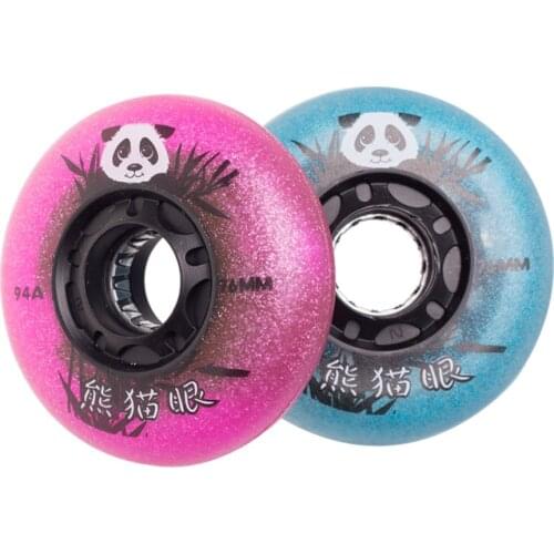 94A Panda LED Lighting Inline Skates Wheels Flashing Roller Skating Tires Slalom Sliding Wheels For SEBA Powerslide Patines 8pcs