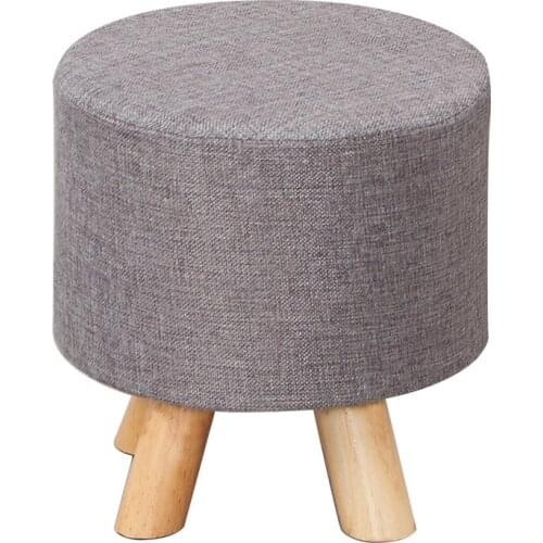 Solid wood shoe changing stool entrance shoe stool living room square stool fabric small stool sofa stool coffee table bench