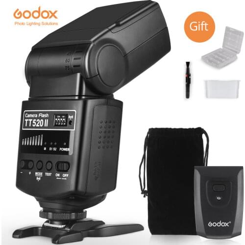 Godox TT520 II Flash TT520II with Build-in 433MHz Wireless Signal + Transmitter Kit for Canon Nikon Pentax Olympus DSLR Cameras