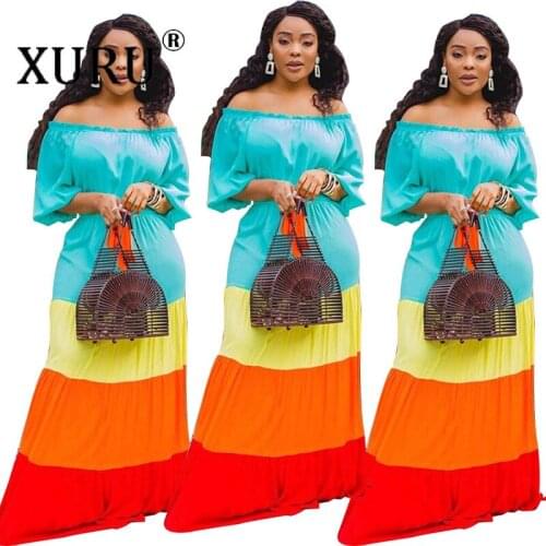 XURU 2020 Summer Hot Sale Dress European and American Sexy Colorful Dress