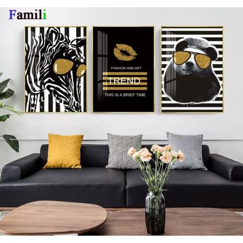 Zebra Nordic Animal Posters And Prints Wall Art Canvas Painting Decorative Pictures For Living Room Home Decor
