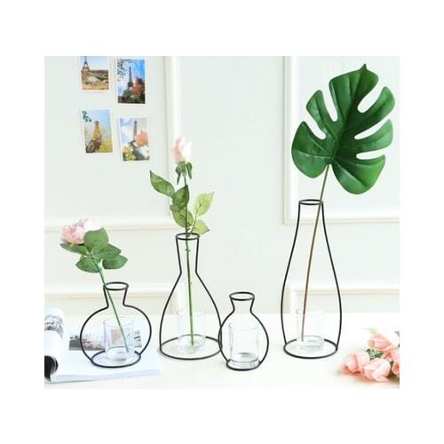 Northern Europe Iron Shelving Flower Vase Home Decoration Accessories For Livingroom