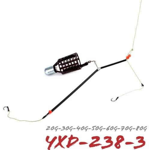 Fishing Group 1PC 20/30/40/50/60/70/80g Fishs Bait Cage Golden Feeder Group Carp Hook Accessories String Hooks