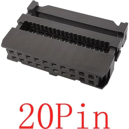 10/20 Pcs FC-20P IDC Socket Dual Row Pitch 2.54mm IDC Connector Cable Socket Plug