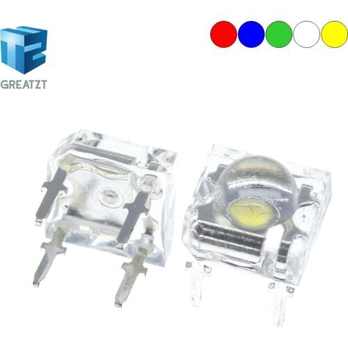 100Pcs 5mm F5 Piranha LED White Red Yellow Amber Clear 5mm LED Diode Light-Emitting-Diodes 4-pins Piranha LED Diodos Brightness