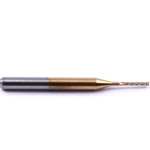 2pcs 3.175mm 1mm TiN Coated Flute PCB End Mill Cutter Tungsten Steel Drill Bits