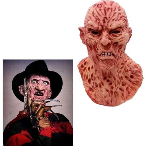 2020 Halloween Party Freddy Krueger Horror Mask Realistic Adult Party Costume Deluxe Halloween Mask Scary Carnival Cosplay Prop