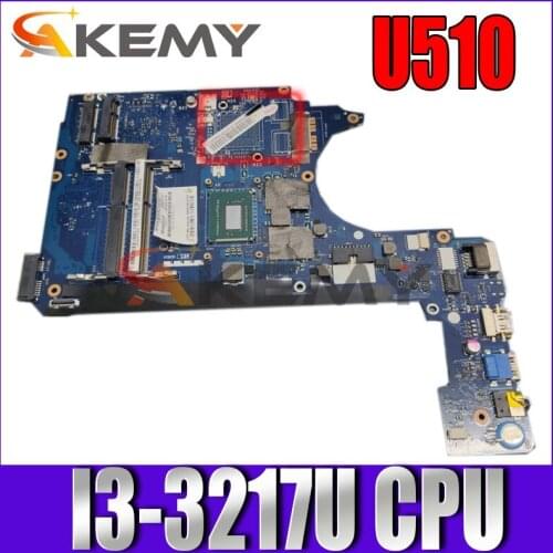 Akemy For Lenovo U510 Laptop Motherboard 90001811 VITU5 LA-8971P MAIN BOARD I3-3217U CPU DDR3