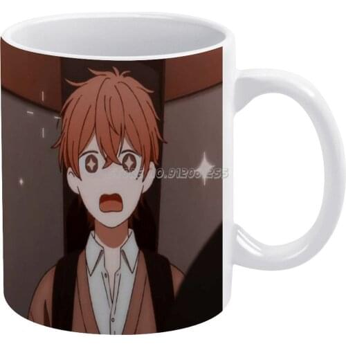 Given White Mug White Ceramic Tea Cup Birthday Gift Milk Cups and Mugs Anime Sleeve Yaoi Manga Sees It Haruki Ritsuka Akihiko Ue