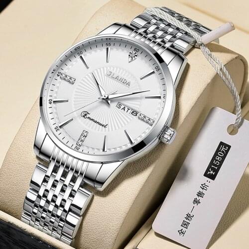JLANDA Brand Luxury Fashion Mens Watch Waterproof Date Steel Strap Steel Clock Luminous Sports Men Quartz Casual Watches