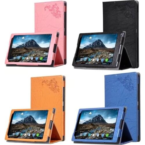 Print Magnet Flip Case For Lenovo TAB4 8 Smart PU Leather Case for Lenovo TAB 4 8 TB-8504F TB-8504N Tablet Case With 4 Gifts