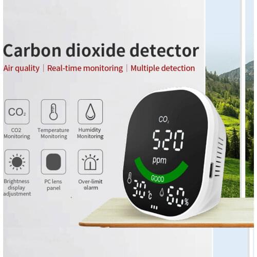 Air quality carbon dioxide detector CO2 test meter USB Recharge Gas CO2 Monitor sensor