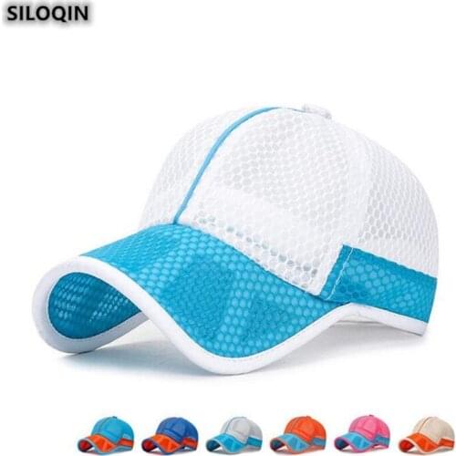 SILOQIN Children Cap Summer New Fashion Outdoor Sports Breathable Baseball Caps Adjustable Size Brands Tide Hat Snapback Cap