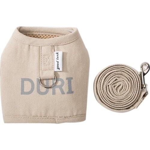 Breathable Cat Collar Harness Vest Clothes with Neckline Traction Adjustable Traction Rope Dog Harness Collar Chest Strap Leash