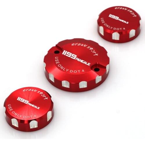 Front Brake Reservoir Cover Motorcycle Master Cylinder Oil Fluid Lid For DUCATI 1199 Panigale 2012-2014 2013 With Logo Red