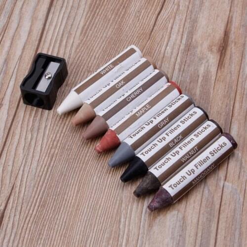 17Pcs Furniture Touch Up Kit Markers & Filler Sticks Wood Scratches Restore Kit