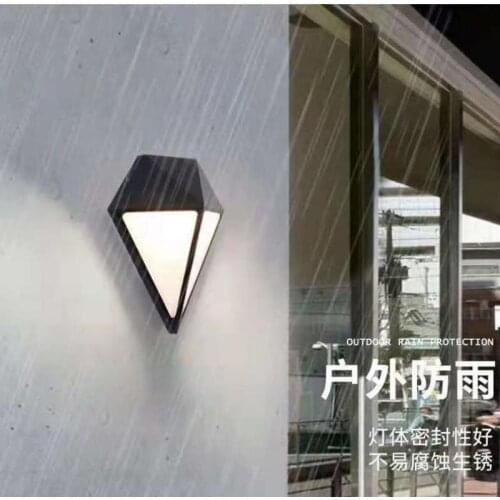 Novelty Led Diamond outdoor lighting IP65 Waterproof Garden lighting Balcony gate Wall Lamp Outdoor Wall Light Bathroom Light