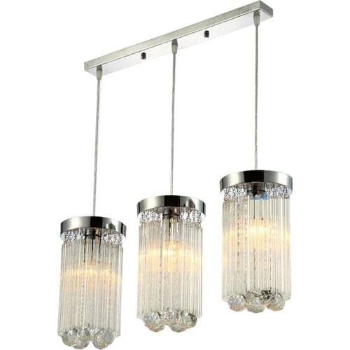 New Modern Living Balcong Crystal Hanging Pendant Light Polished Chrome Glass Sticks Corrider Balcony Hallway Pendant Light