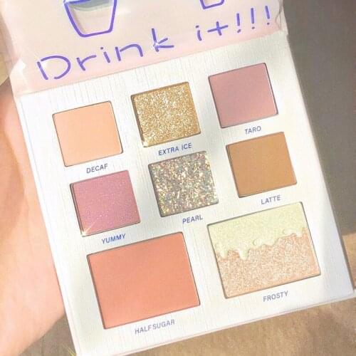 Cuty 8Colors Eye Shadow Palette Glitter Shimmer Long-lasting Eyes Makeup Not Smudge Not Flying Powder Shiny Stylish Look TSLM1