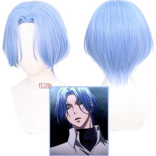 Anime SK8 The Infinity Langa Hasegawa Cosplay Wig Hasegawa Ranga Blue Short Heat-resistant Fiber Hair + Free Wig Cap Men Women