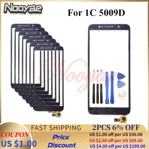 5.3inch Black touchscreen For Alcatel 1C 5009D 5009 5024 Touch Screen Digitizer Front Glass Sensor Panel touchpad +track