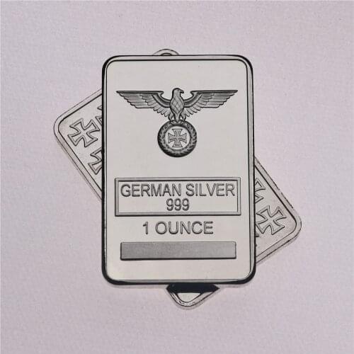 German Reichsadler 1oz Silver bullion Bar, .999 silver one troy ounce German eagle bullion bar