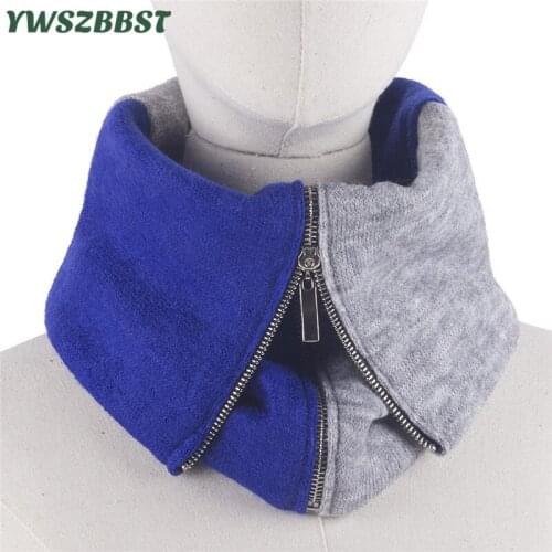 New Fashion Autumn Outdoor Lovers Scarf Winter Warm Zipper Scarves Women Men Scarf Collar Adult Neck Scarf Unisex