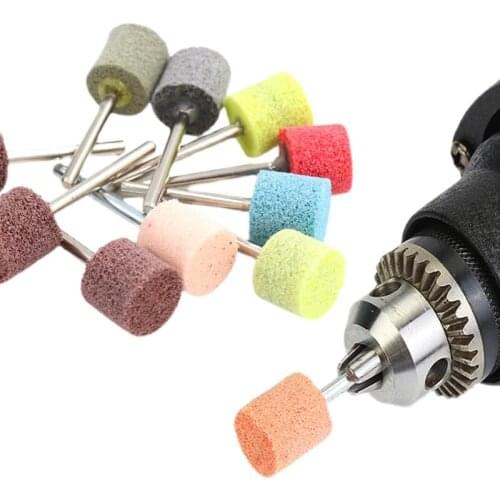 3mm Shank Cylindrical Fibre Grinding Head Fiber Wheel Abrasive Tip Nylon Wheelhead High-speed Power Buffing Polishing Wheel