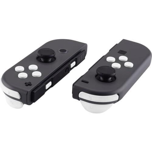 Soft Touch White Replacement ABXY Direction Keys SR SL L R ZR ZL Trigger Full Set Buttons w/ Tools for Nintendo Switch Joy-Con