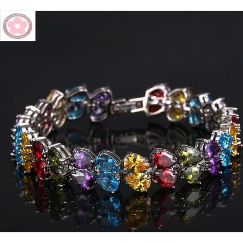 SZ0052 AAA Coloful Gem Inlaid Fashion Bracelet For Women Jewelry Gift