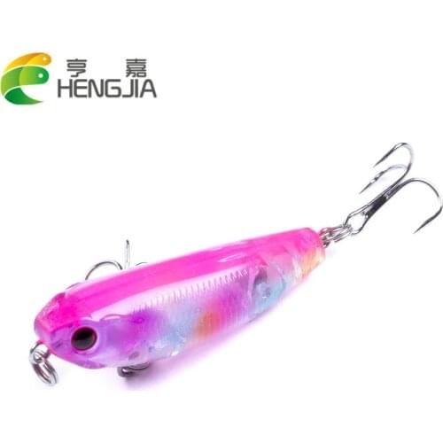 HENGJIA Mini Sinking Pencil Bait 5cm 5.5g Top Water Artificial Bait Swimbait for Bass Pike Perch Fishing Rattles