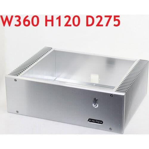 20W Class A DIY Power Amplifier Supply Chassis Headphone AMP Case Aluminum Preamplifier Volume Control W360 H120 D275